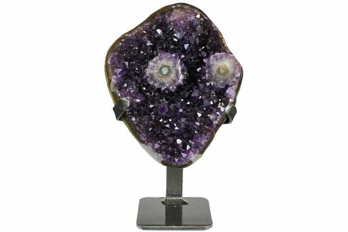 Amethyst Geode Section on Metal Stand - Uruguay #139811